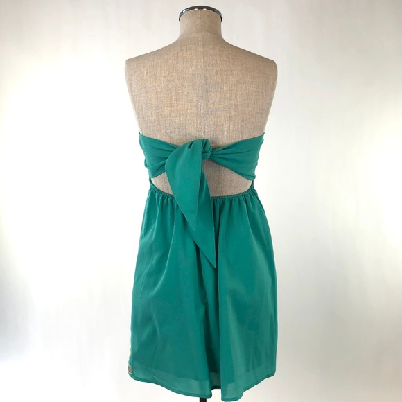 FLYING TOMATO Teal Strapless Aztec Dress #V09 - Picture 5 of 6